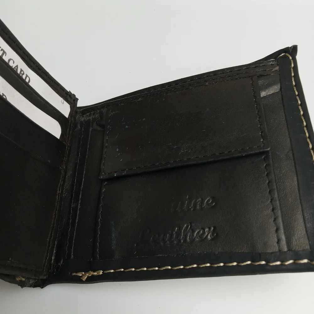 Men's Western Wallet Genuine‎ Leather Hand Crafted Bifold Cowboy Rodeo Wallet